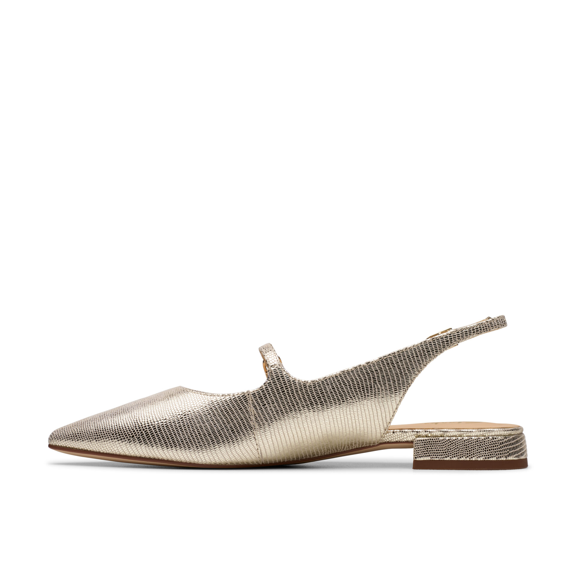 26181315_2 Дамски кожени обувки Clarks златисти - Image 1