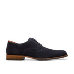 Мъжки велурени обувки Clarks CraftArlo Lace сини - Image 2