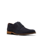Мъжки велурени обувки Clarks CraftArlo Lace сини - Image 3