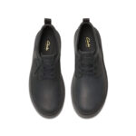 Ежедневни мъжки велурени обувки Clarks Polden Lace черни - Image 5