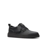 Ежедневни мъжки велурени обувки Clarks Polden Lace черни - Image 3