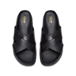 Мъжки кожени чехли Clarks TORFORD черни - Image 6