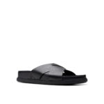 Мъжки кожени чехли Clarks TORFORD черни - Image 3