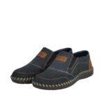 Мъжки велурени обувки Rieker B2466-14 сини - Image 2