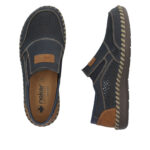 Мъжки велурени обувки Rieker B2466-14 сини - Image 6