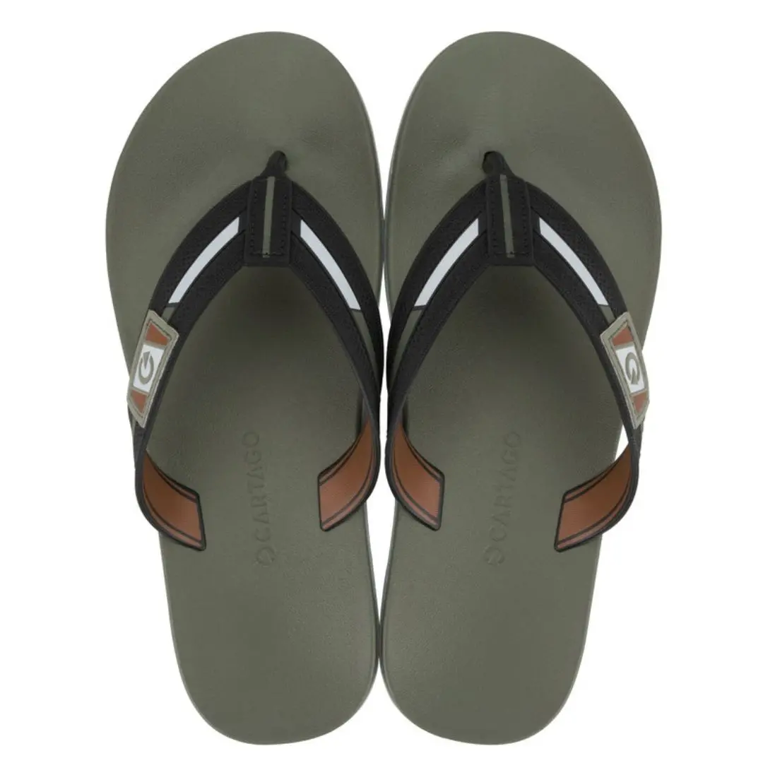 12268-1.jpg Мъжки чехли Cartago-12268-Green/Black - Image 1