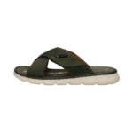 Мъжки кожени чехли Bugatti зелени - Image 2