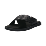 Мъжки кожени чехли Bugatti черни