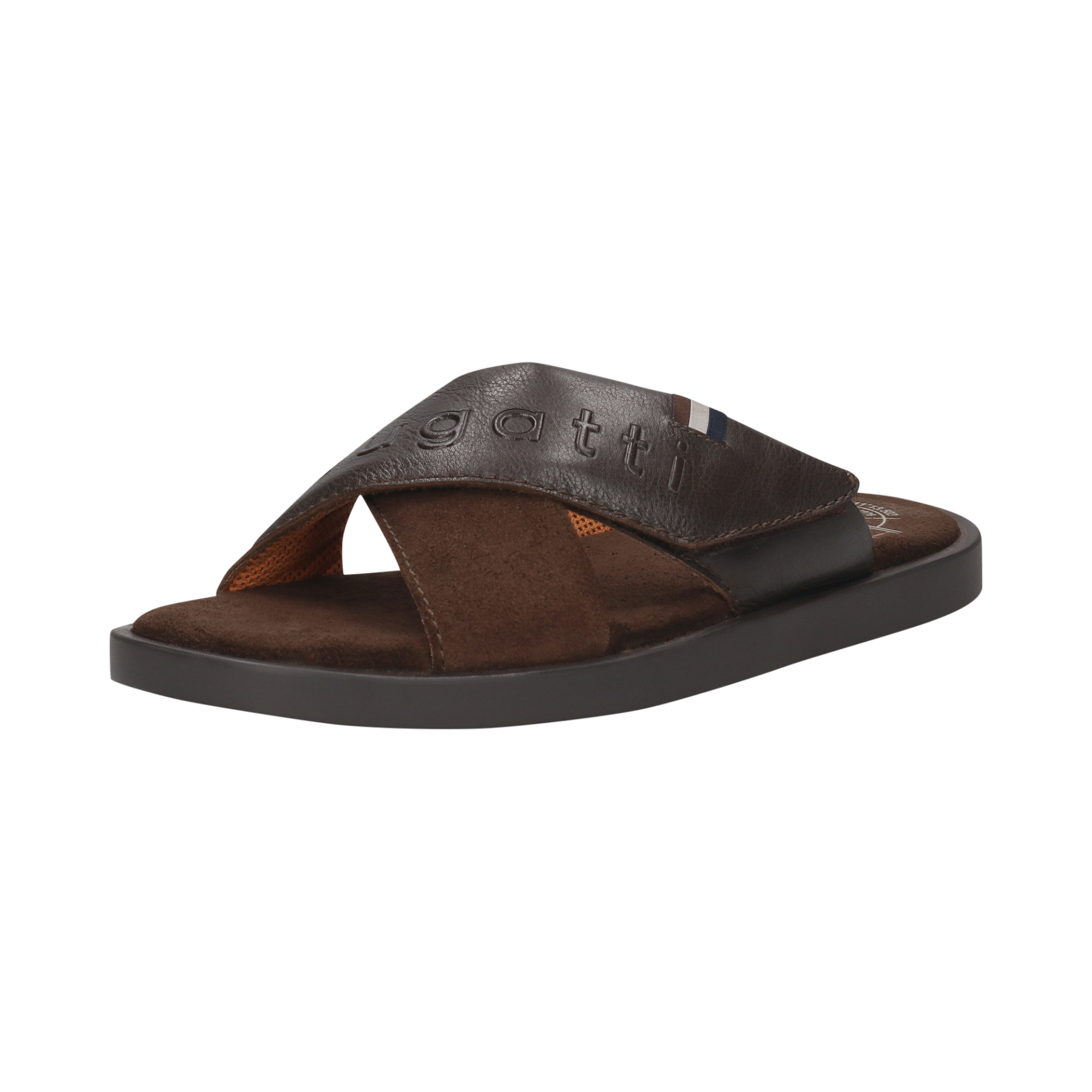 321-ART80-1014-6161_001 Мъжки кожени чехли Bugatti кафяви - Image 1