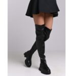 Дамски чизми естествена кожа Yoncy черни - Image 3