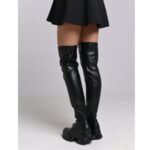 Дамски чизми естествена кожа Yoncy черни - Image 2