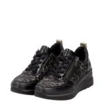 Дамски черни маратонки на платформа Remonte D2401-00 - Image 2