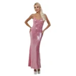 Официална дълга рокля Yoncy в нежен розов цвят