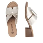 Дамски златисти чехли на ток Remonte-R8759-90 - Image 4