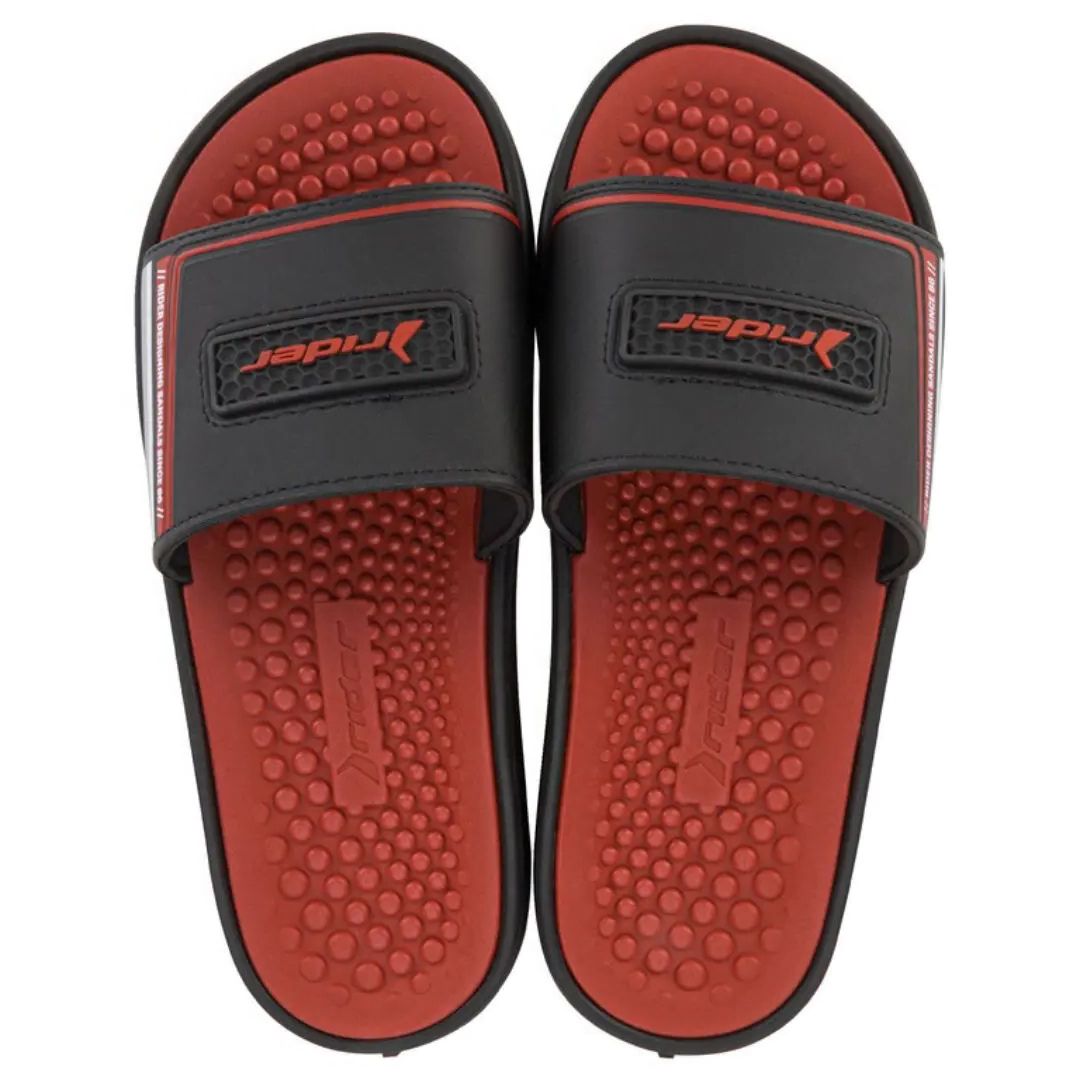 gfawsds Мъжки анатомични чехли Rider-11690-Black/Red - Image 1