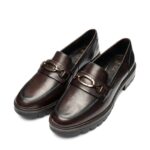 Дамски кожени обувки с грайфер Ara F ширина кафяви - Image 4