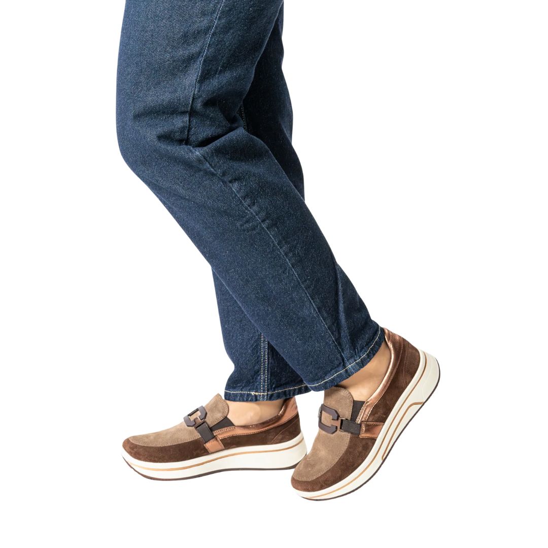 27551-1 Дамски велурени обувки Ara HighSoft H ширина кафяви - Image 1