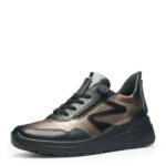Дамски спортни обувки от естествена кожа Ara H ширина черни/кафяви