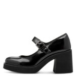 Дамски елеганти обувки на висок ток Tamaris Touch it черен лак - Image 2