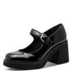 Дамски елеганти обувки на висок ток Tamaris Touch it черен лак