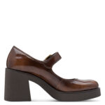 Дамски елеганти обувки на висок ток Tamaris Touch it кафяв лак - Image 4