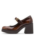 Дамски елеганти обувки на висок ток Tamaris Touch it кафяв лак - Image 3