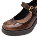 Дамски елеганти обувки на висок ток Tamaris Touch it кафяв лак - Image 5