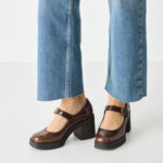 Дамски елеганти обувки на висок ток Tamaris Touch it кафяв лак - Image 2