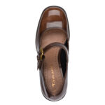 Дамски елеганти обувки на висок ток Tamaris Touch it кафяв лак - Image 6