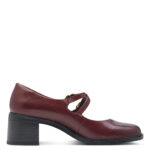 Дамски кожени обувки на ток Tamaris Touch it бордо - Image 4