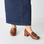 Дамски кожени обувки на ток Tamaris Touch it кафяви - Image 5