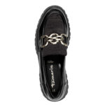 Дамски ежедневни обувки/мокасини Tamaris Touch it черен лак - Image 5