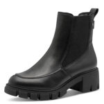 Дамски черни боти на ток Tamaris