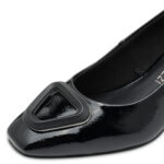 Елегантни дамски обувки на ток Marco Tozzi черен лак - Image 4