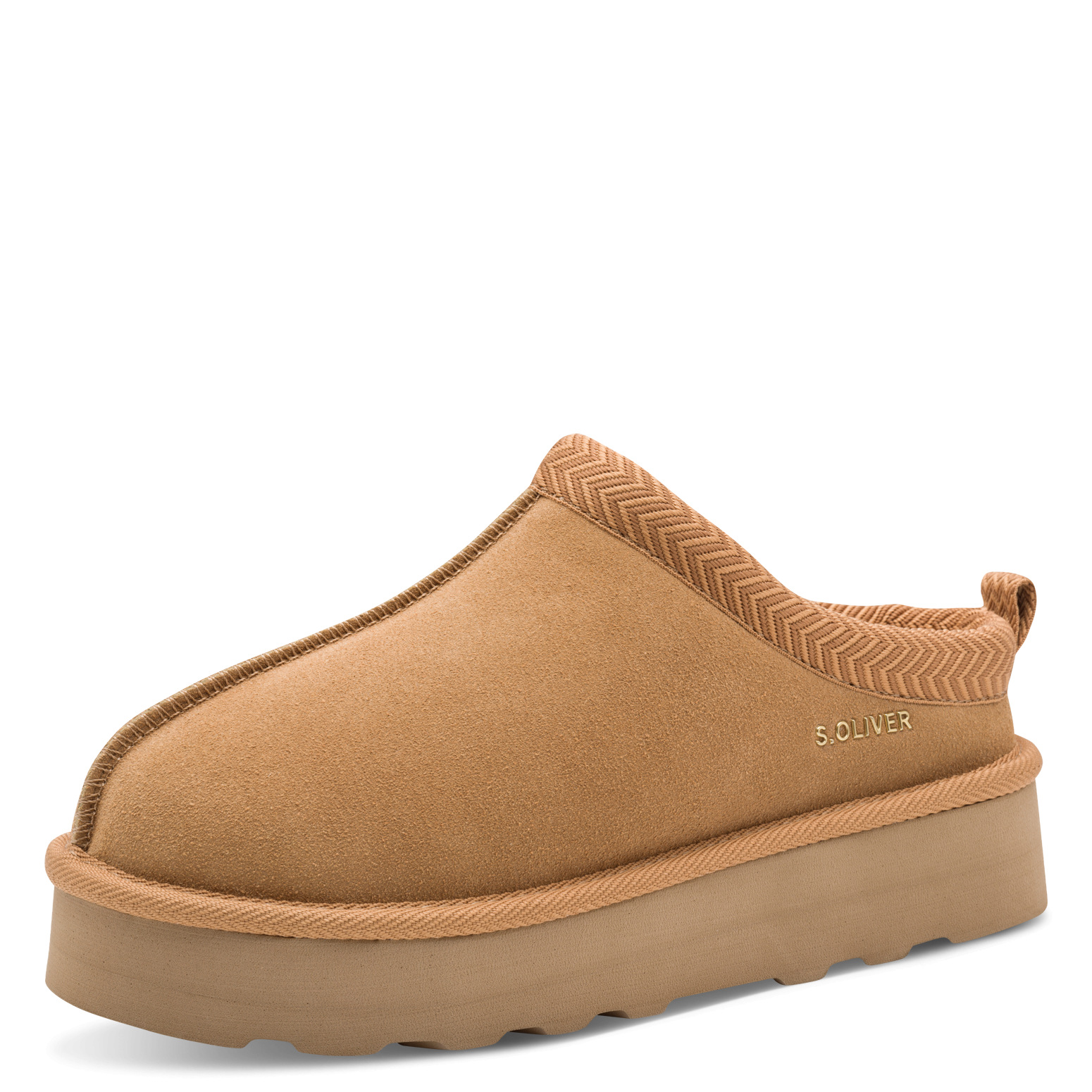 005-27104-43-3A5-300 Дамски велурени чехли S.Oliver бежови - Image 1