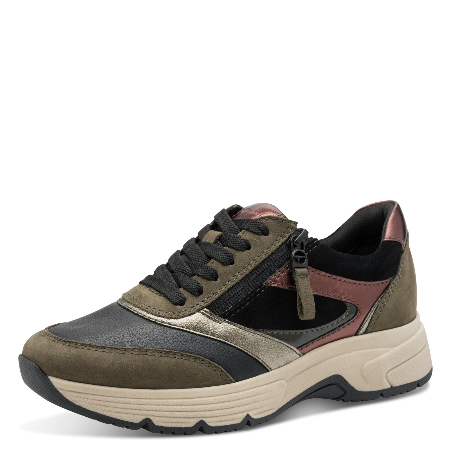 008-83705-45-723-300 Дамски спортни обувки/сникърси Tamaris Comfort Widefit черни/цветни - Image 1