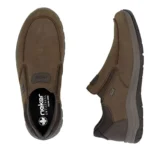 Мъжки ежедневни обувки без връзки Rieker 03651-25 Tex мембрана кафяви - Image 6