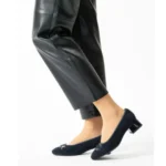 Дамски кожени обувки на ток Ara High Soft H ширина тъмно сини