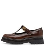 Дамски лачени обувки Tamaris Touch it кафяви - Image 3