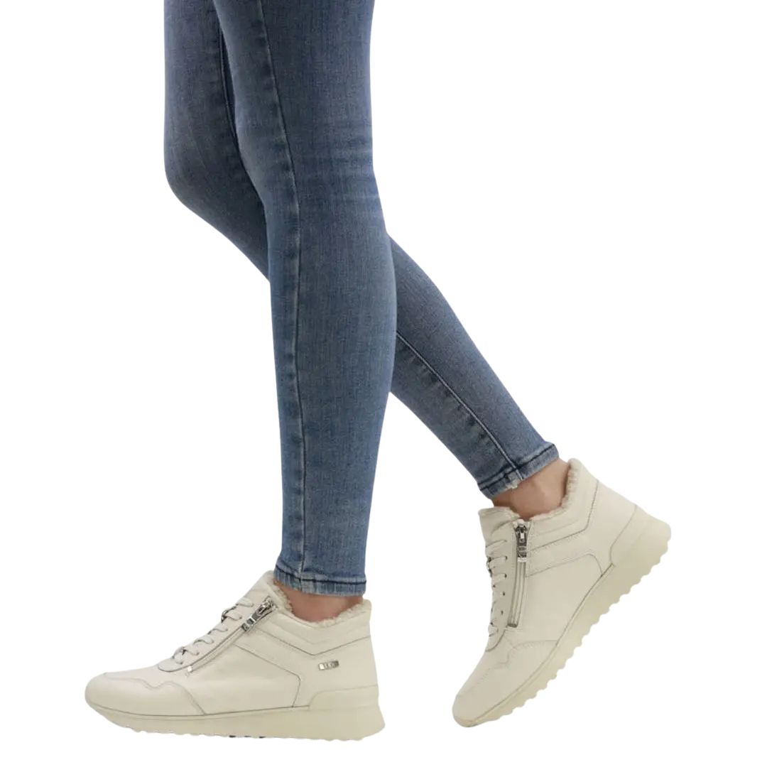 26201-521 Дамски кожени боти Caprice Tex бежови - Image 1