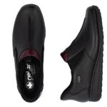 Ежедневни дамски обувки без връзки Rieker 47253-00 Tex мембрана черни - Image 9