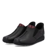 Ежедневни дамски обувки без връзки Rieker 47253-00 Tex мембрана черни - Image 2
