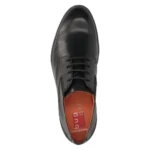 Елегантни мъжки обувки естествена кожа Bugatti черни - Image 6