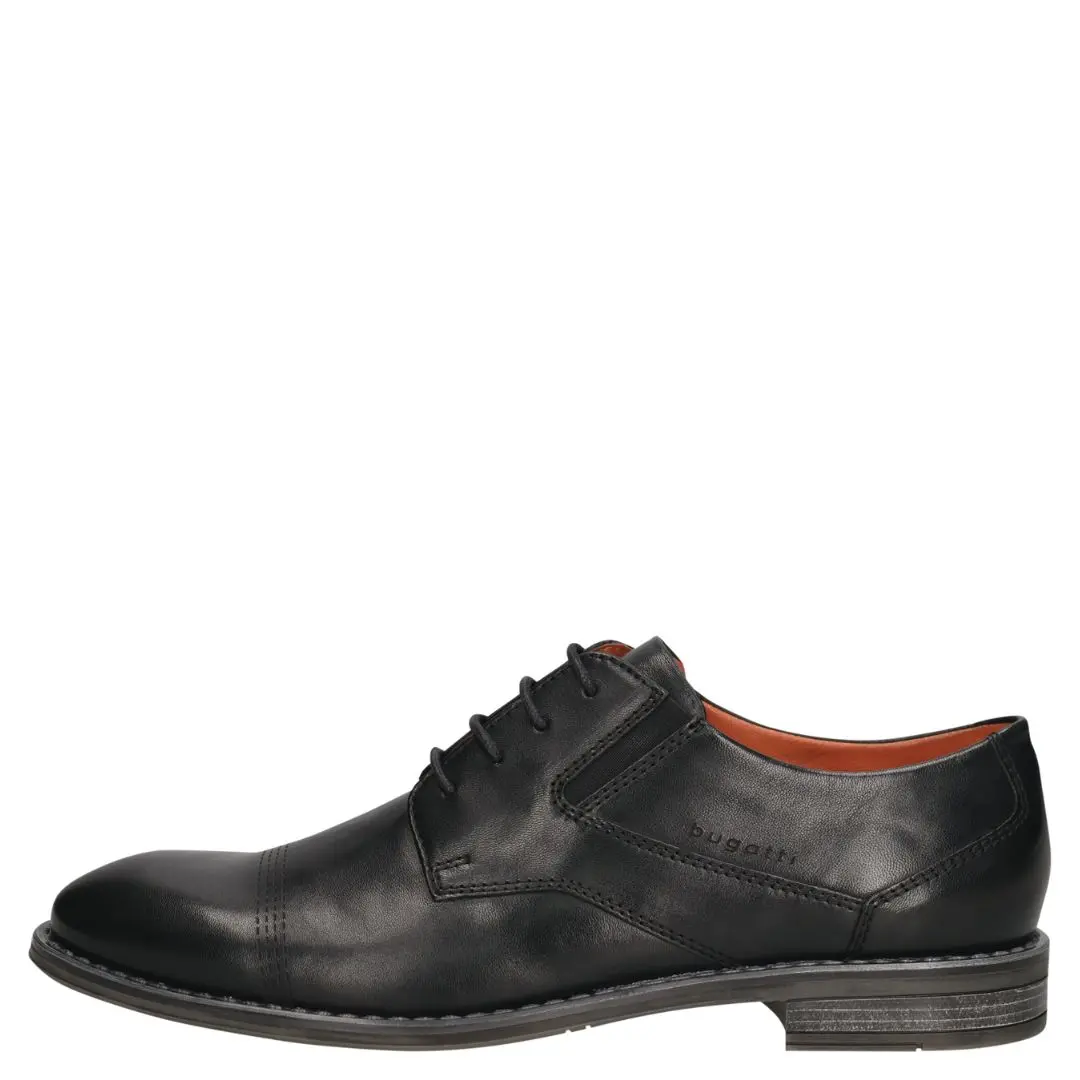 ao503-10.jpg Елегантни мъжки обувки естествена кожа Bugatti черни - Image 1