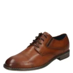 Елегантни мъжки обувки естествена кожа Bugatti кафяви - Image 2