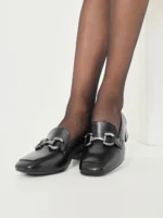 Дамски кожени обувки на ток Tamaris Touch it черни - Image 2