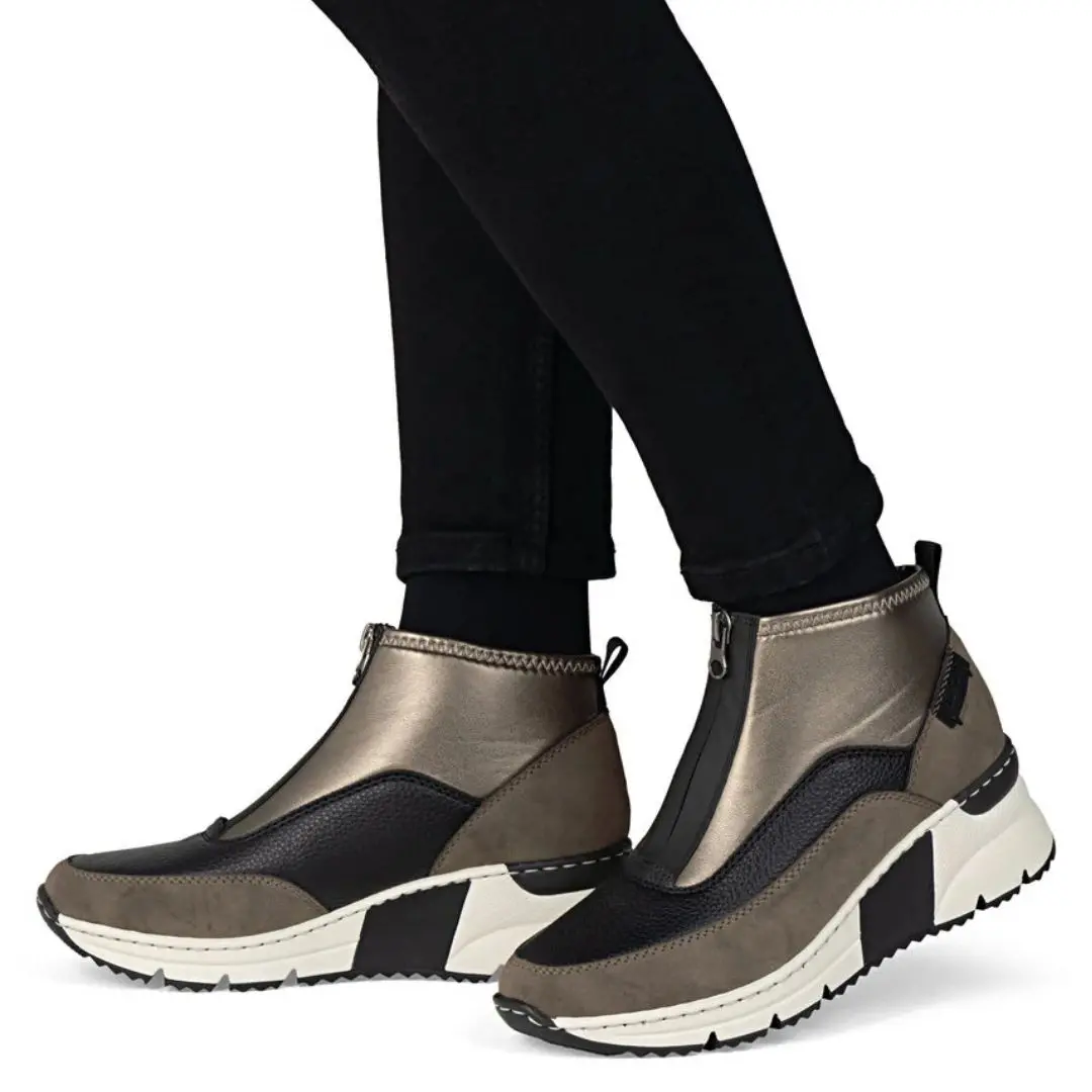 n6352-25-1.jpg Дамски спортни обувки/боти Rieker N6352-25 кафяви - Image 1