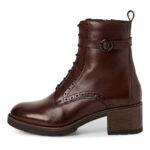 Дамски кожени боти на ток Tamaris Touch it кафяви - Image 2