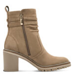 Дамски велурени боти на ток Tamaris бежови - Image 3