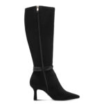 Дамски текстилни ботуши на ток Tamaris черни - Image 3